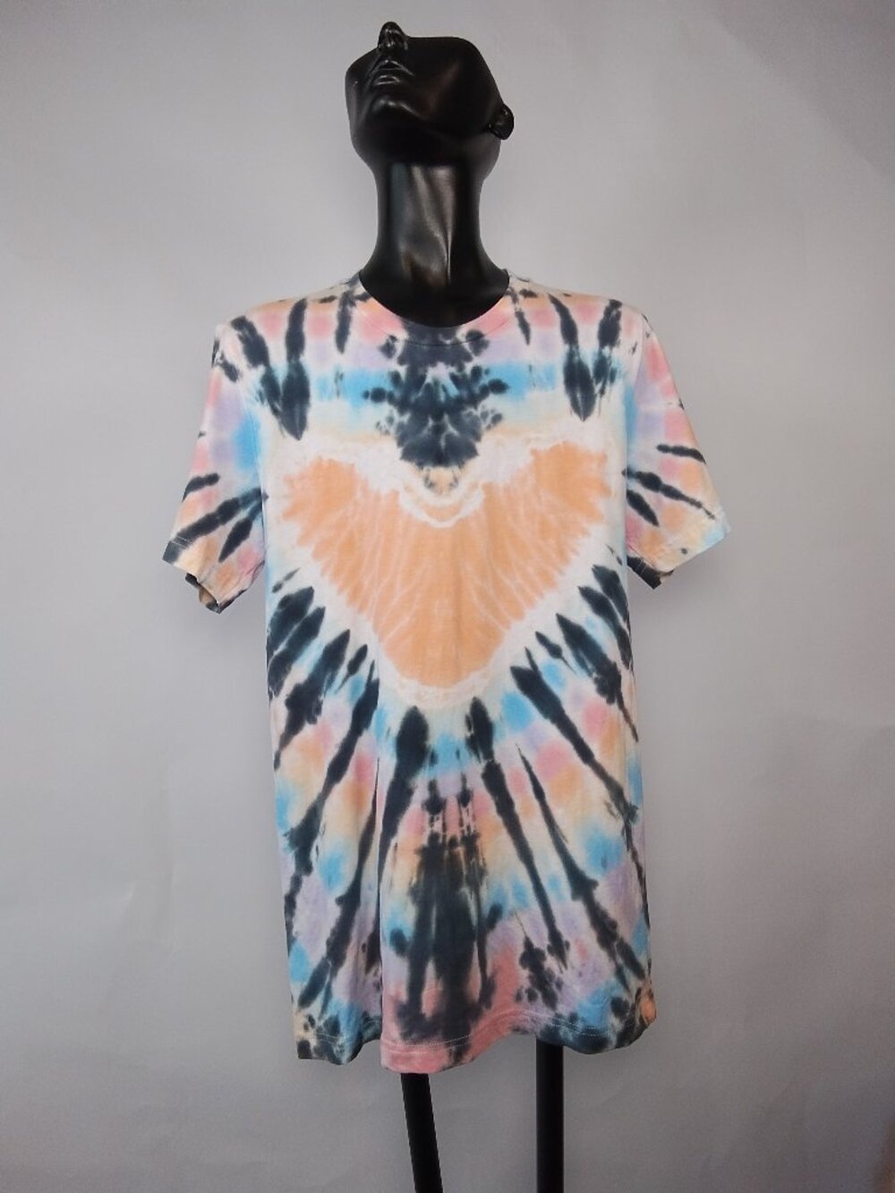 Small Unisex Bella-Canvas 3001C “Heart” Liquid Dyed T-Shirt